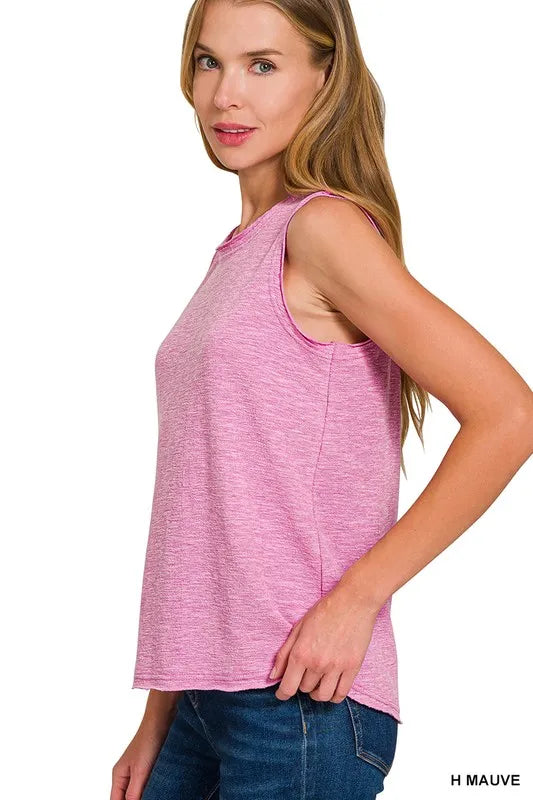 Zenana Cotton Slub Tank & Pants Set - Fashorio