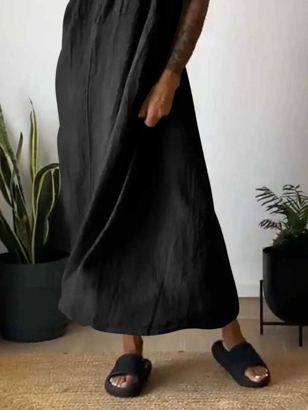 Ruched Cami Maxi Dress with Pockets Plus Size view 14