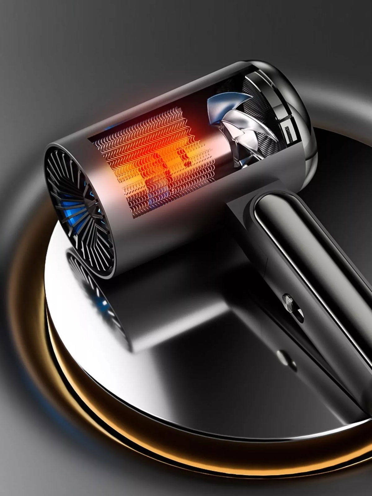 Hair dryer nozzle close up