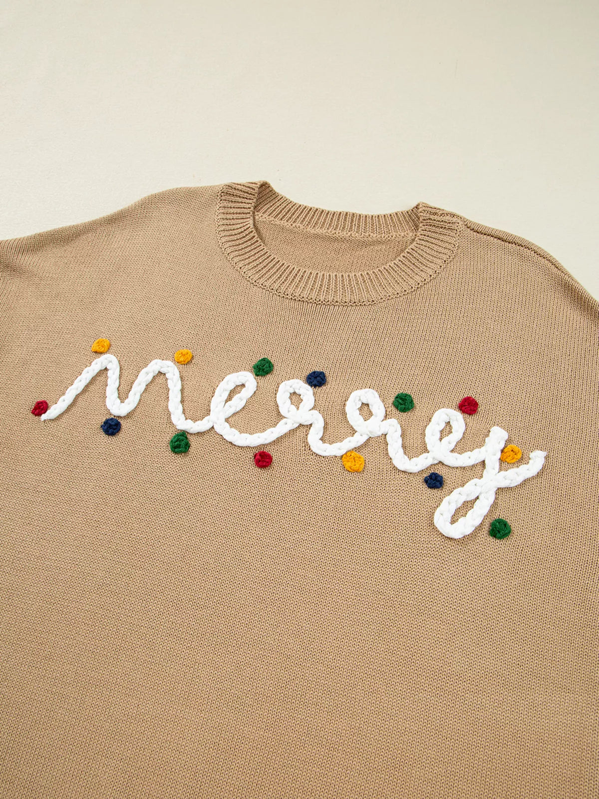Christmas Dot Detail Dolman Sweater styled look