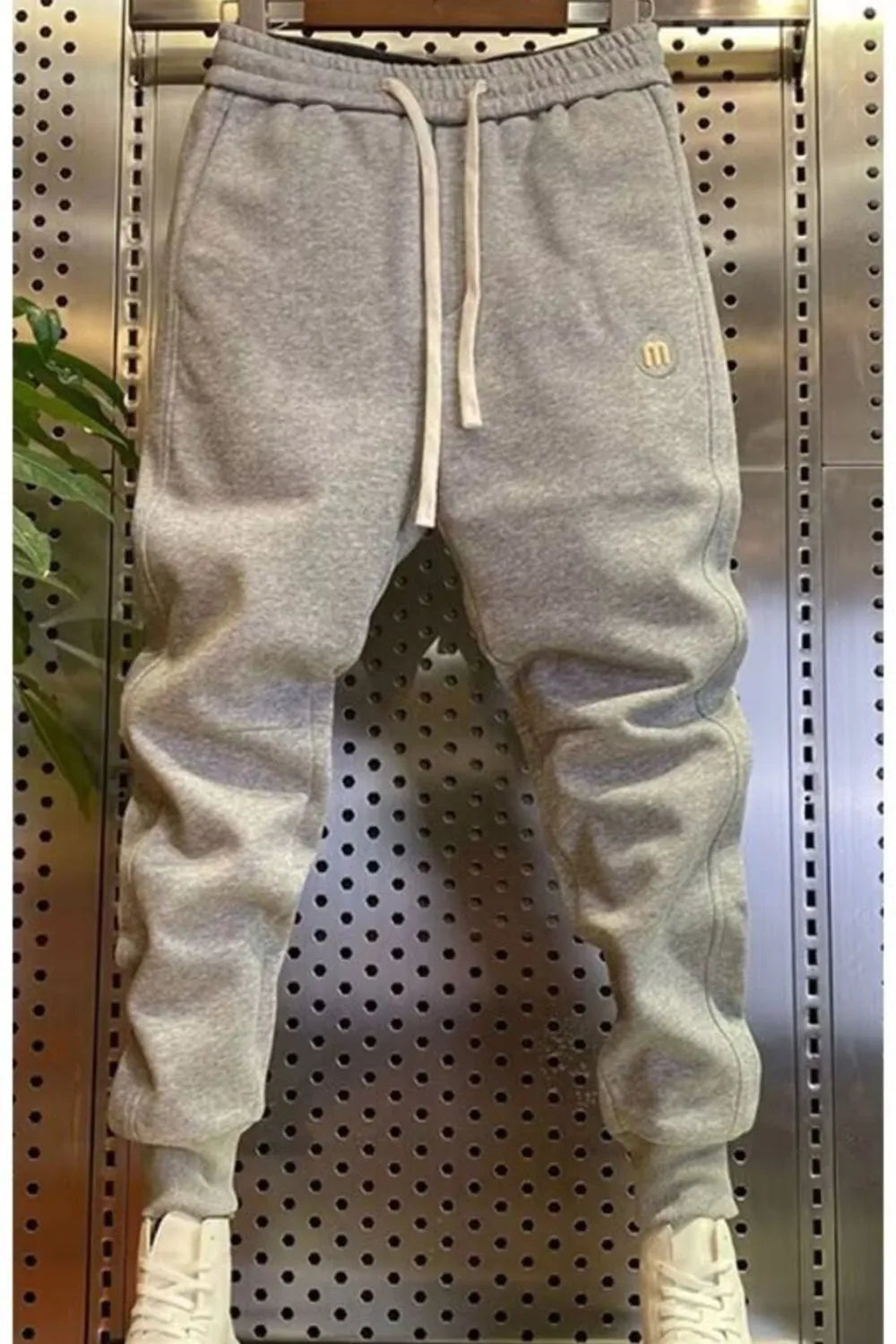 Men's Plus Size Casual Drawstring Joggers Gray - Fashorio
