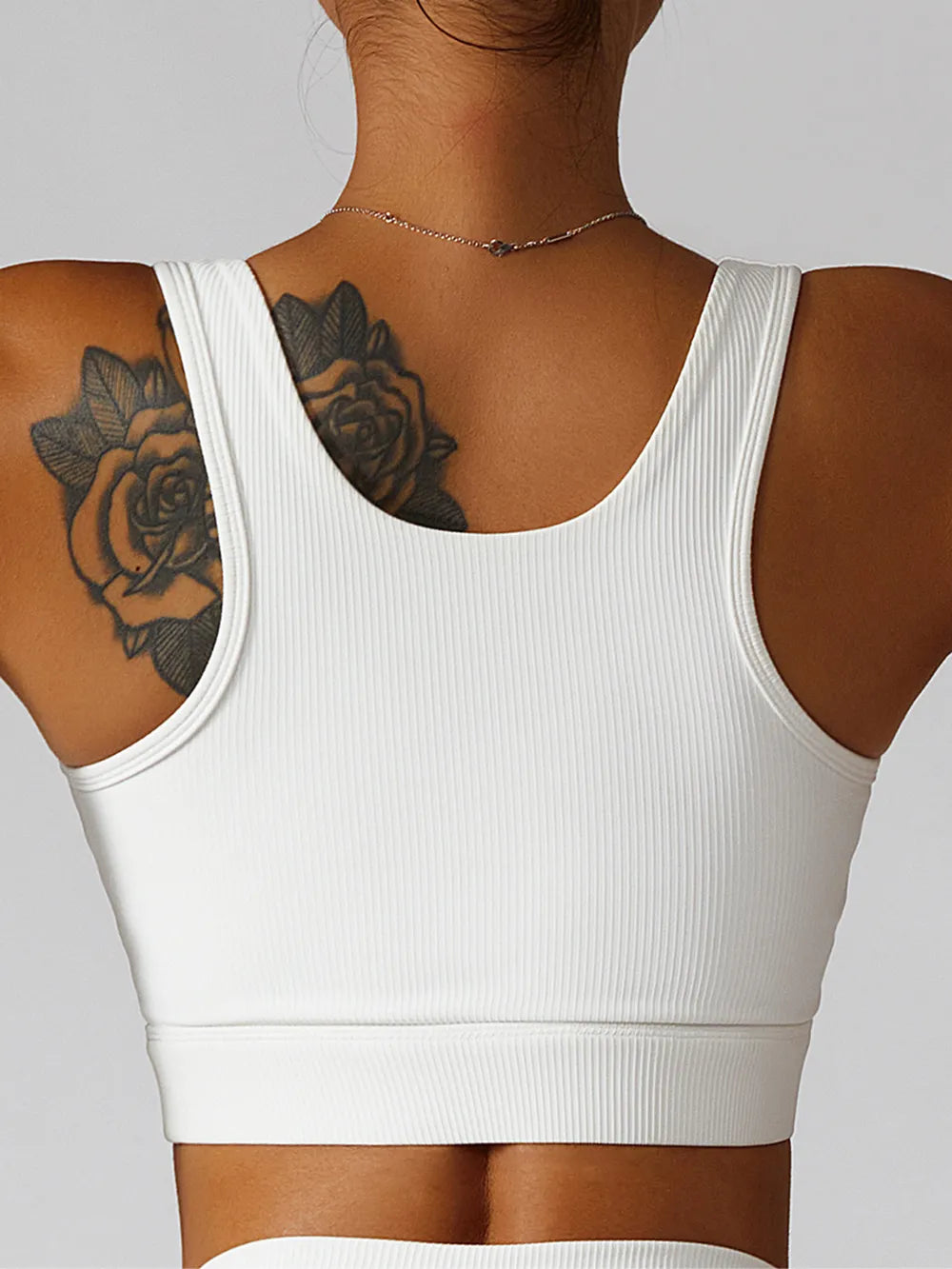 Basic Bae Ribbed Square Neck Cropped Active Tank - Fashorio