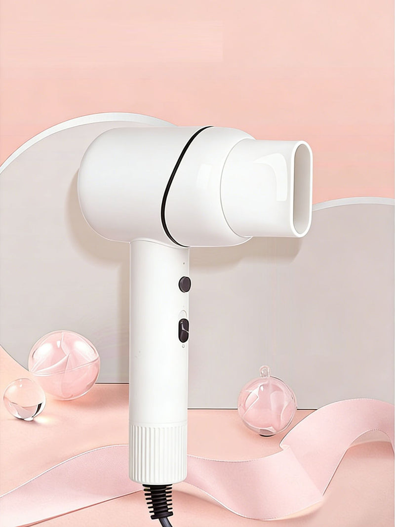Adjustable temperature household hair dryer