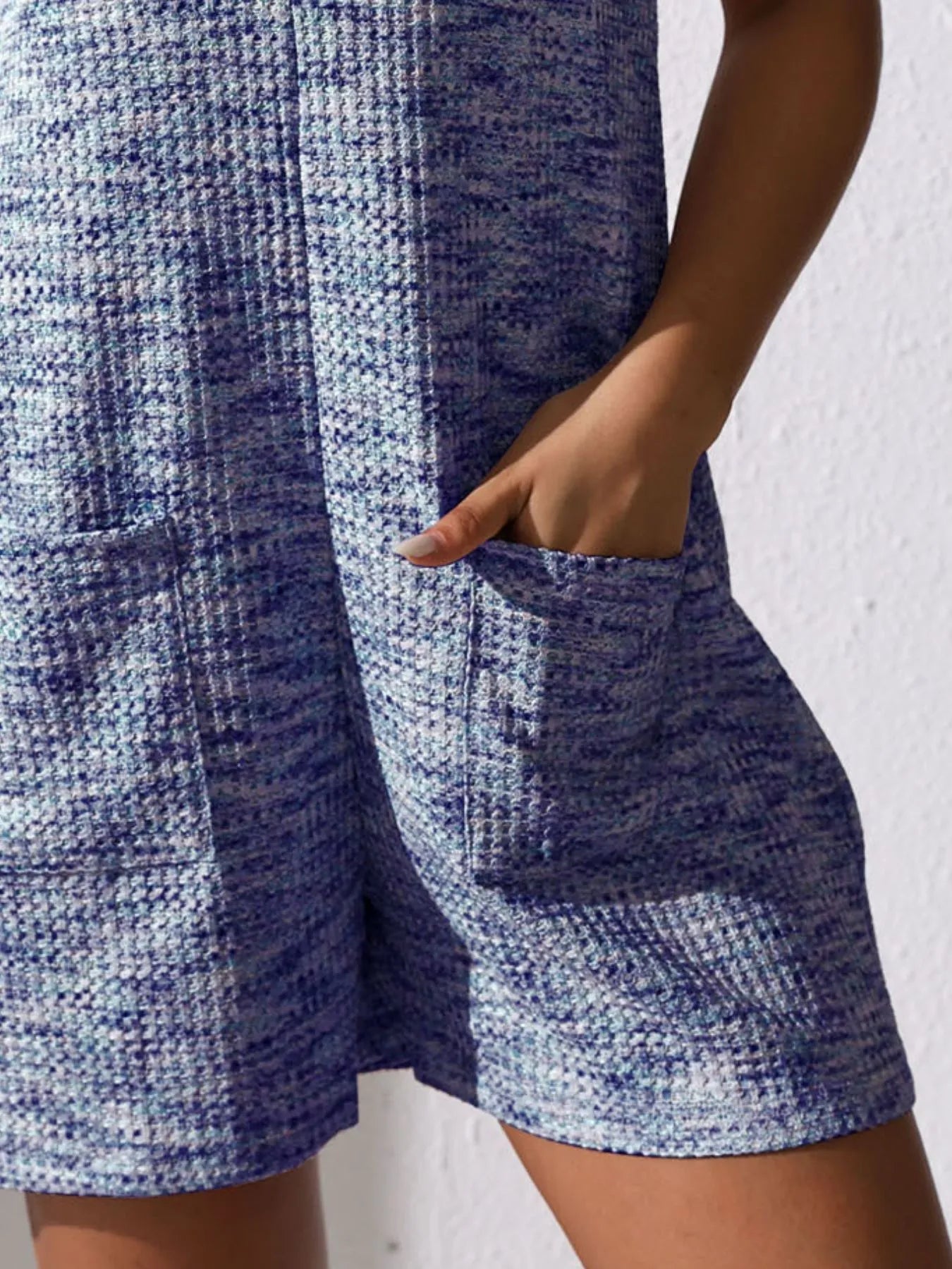 Full Size Button Front Romper with Pockets Plus Size - Fashorio