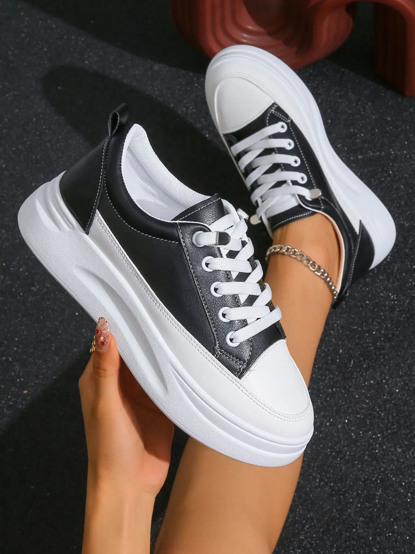 Lace Up Platform Sneakers - Fashorio