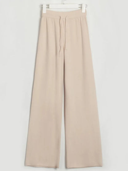 Turtleneck Long Sleeve Top and Drawstring Pants Sweater Set - Fashorio