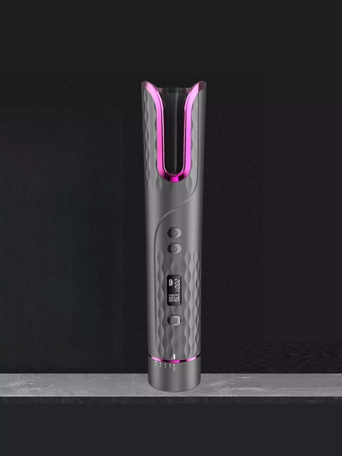 Black automatic curling iron view