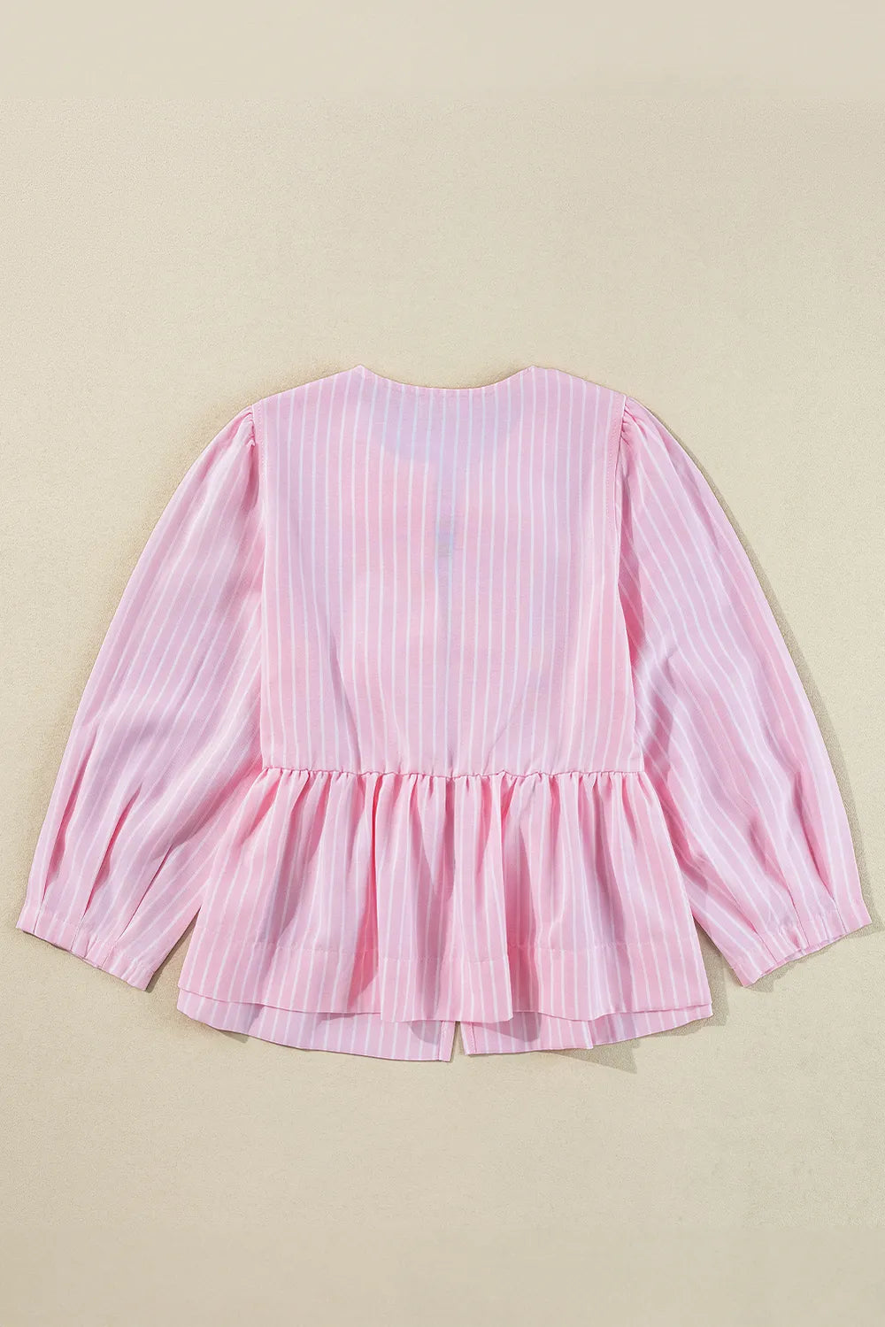 Striped blouse long sleeve detail
