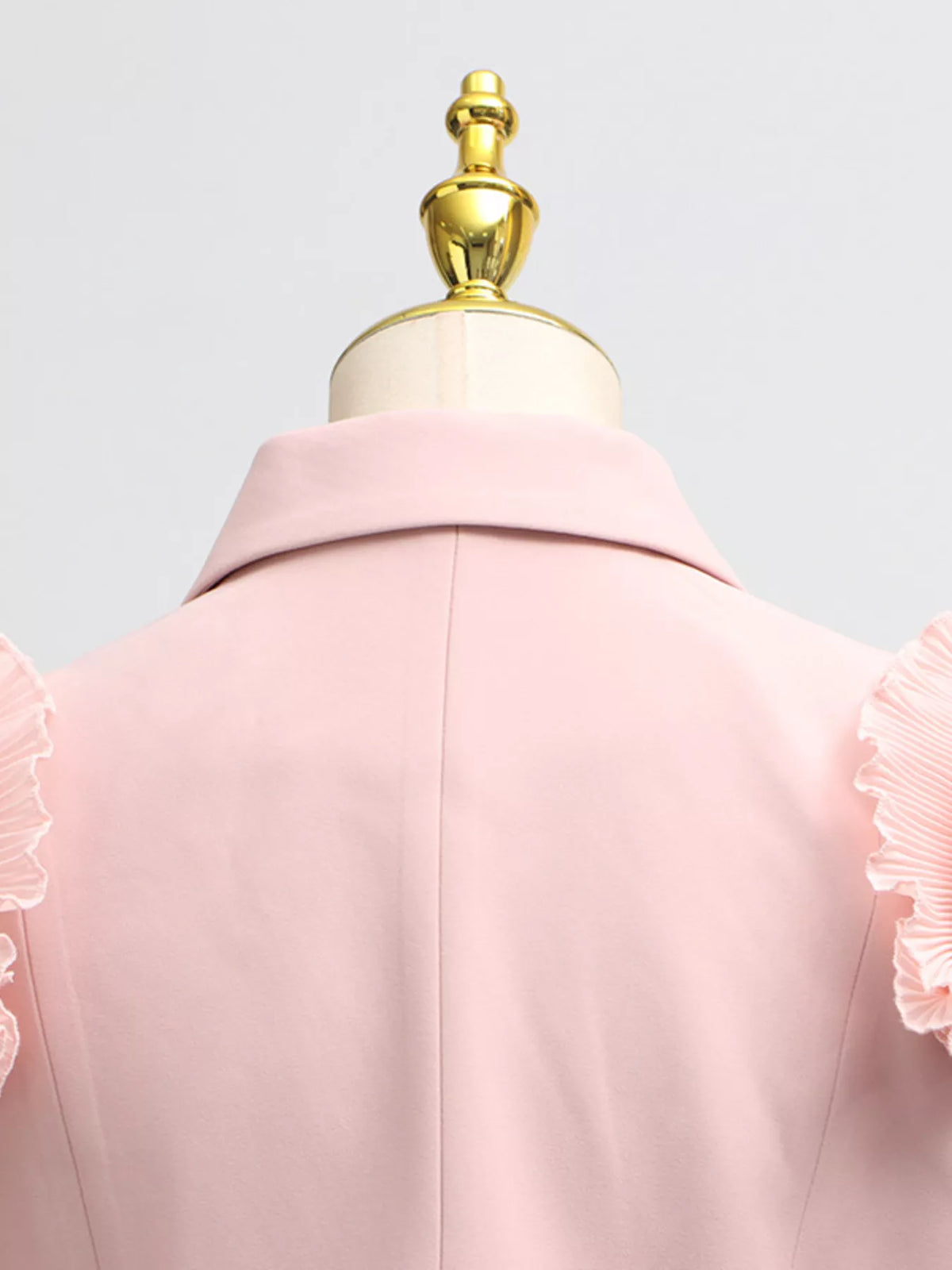 Frill Lapel Collar Top and Pleated Skirt Set, view 10