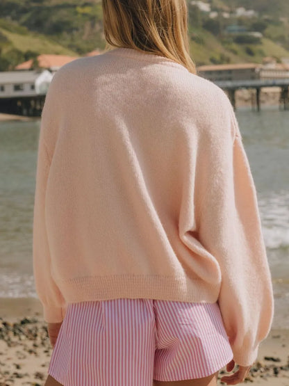Button Down Long Sleeve Cardigan - Fashorio