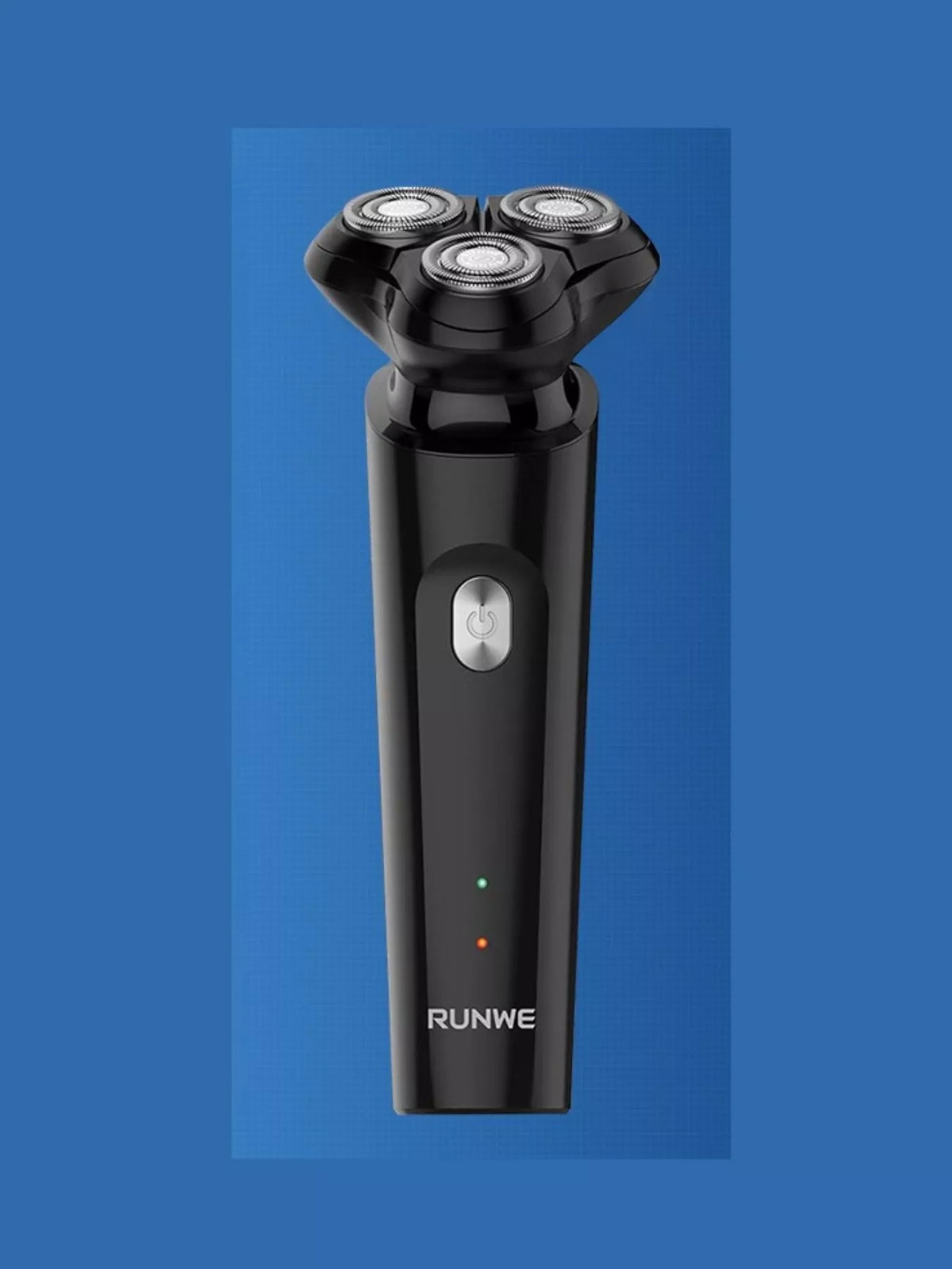 Rotary shaver three floating heads close up