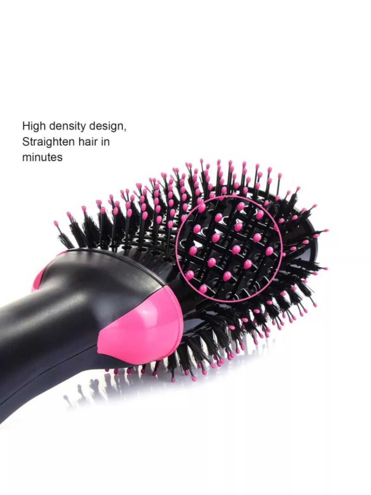 Hot air brush styling and volumizing hair