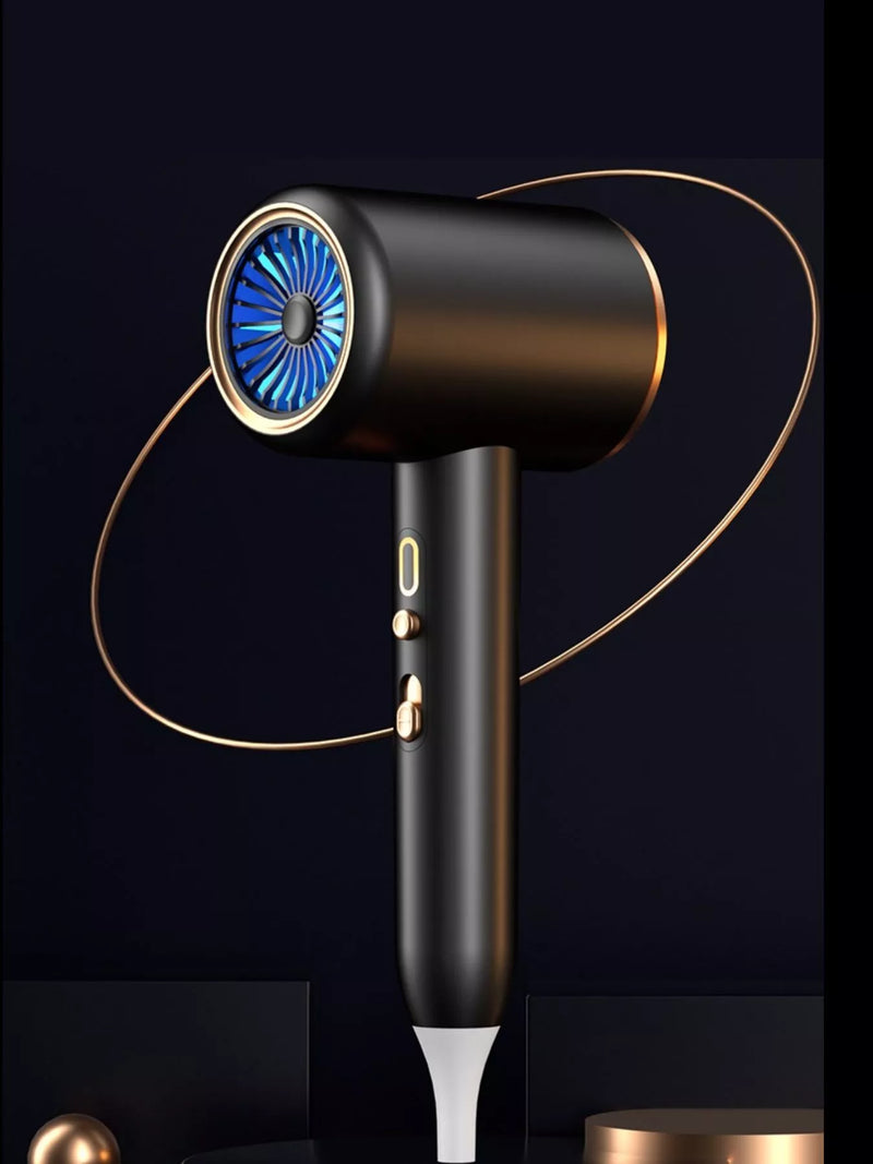 Household hair dryer in black