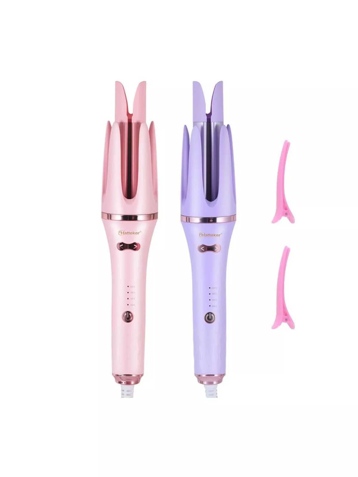 Curling iron held in hand