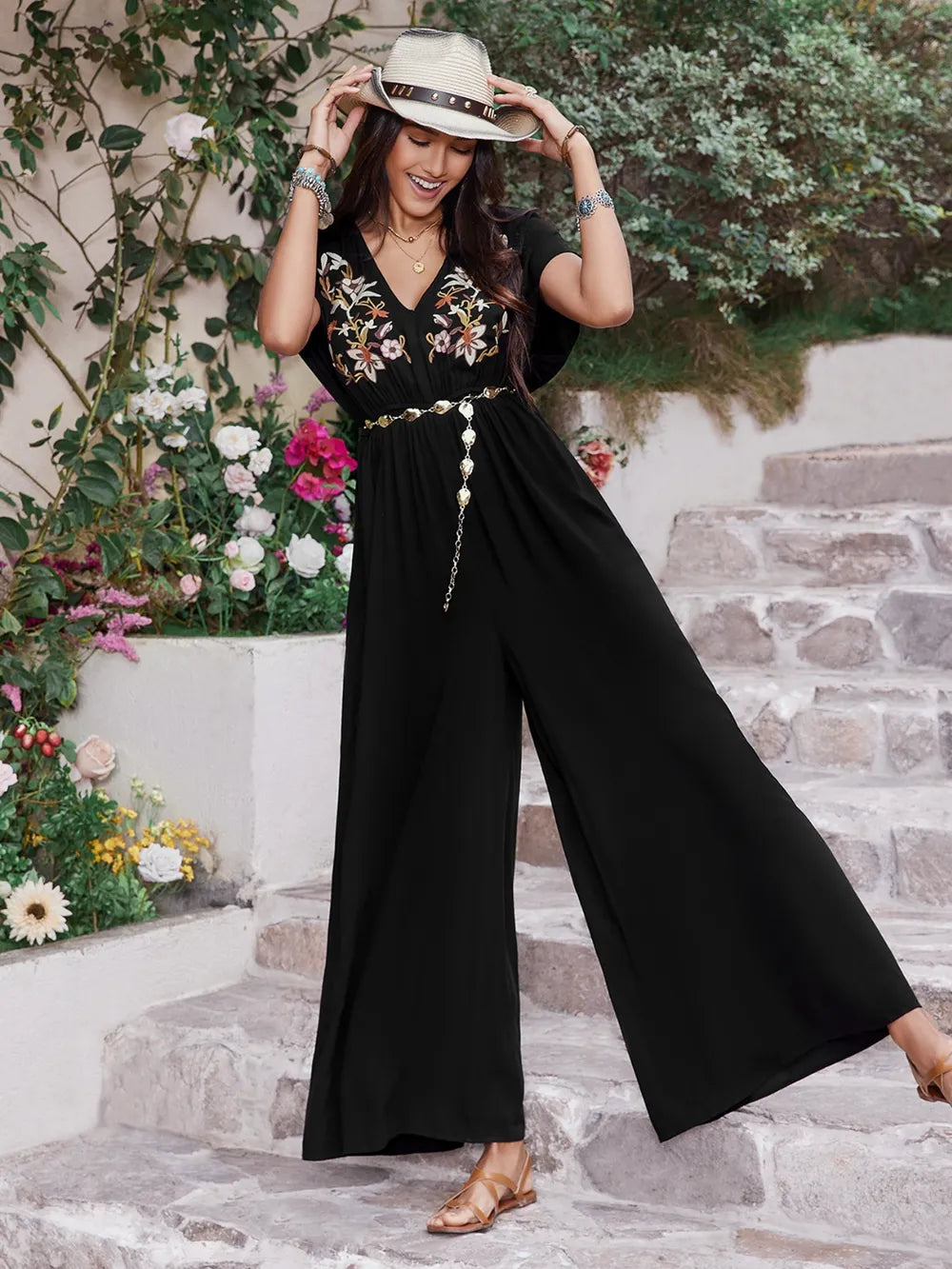 Ruched jumpsuit side view