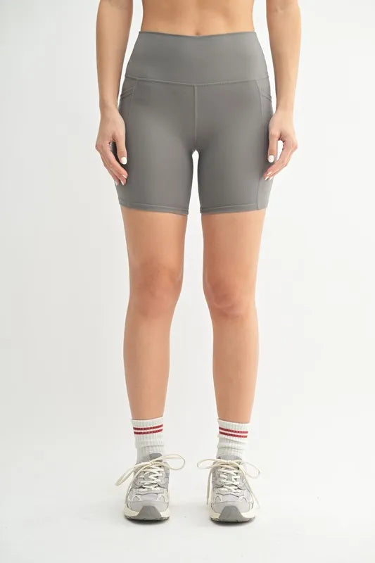 Pewter Mono B Venice Cloud sculpt biker shorts