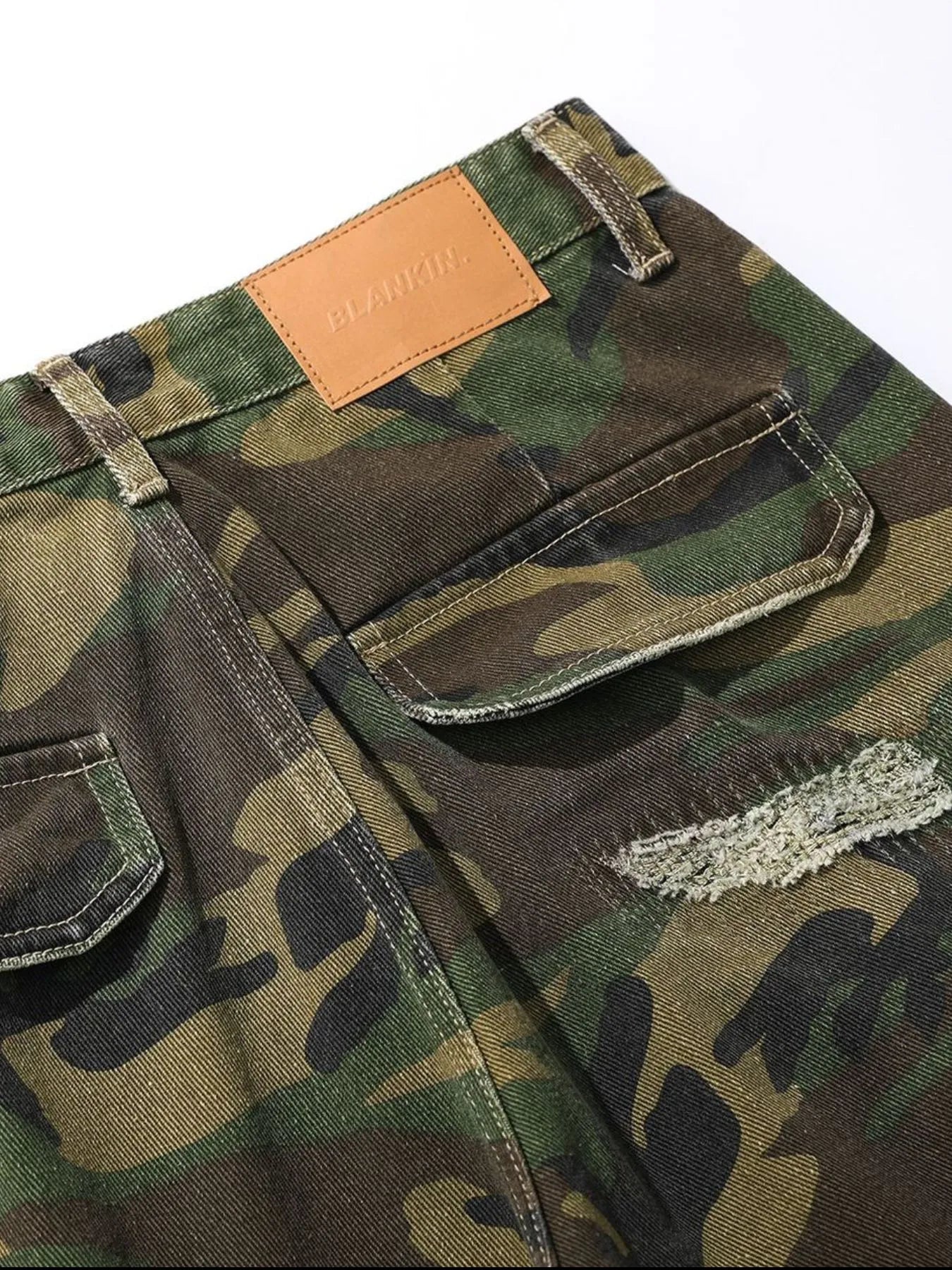Men's Distressed Camouflage Cargo Shorts - Fashorio