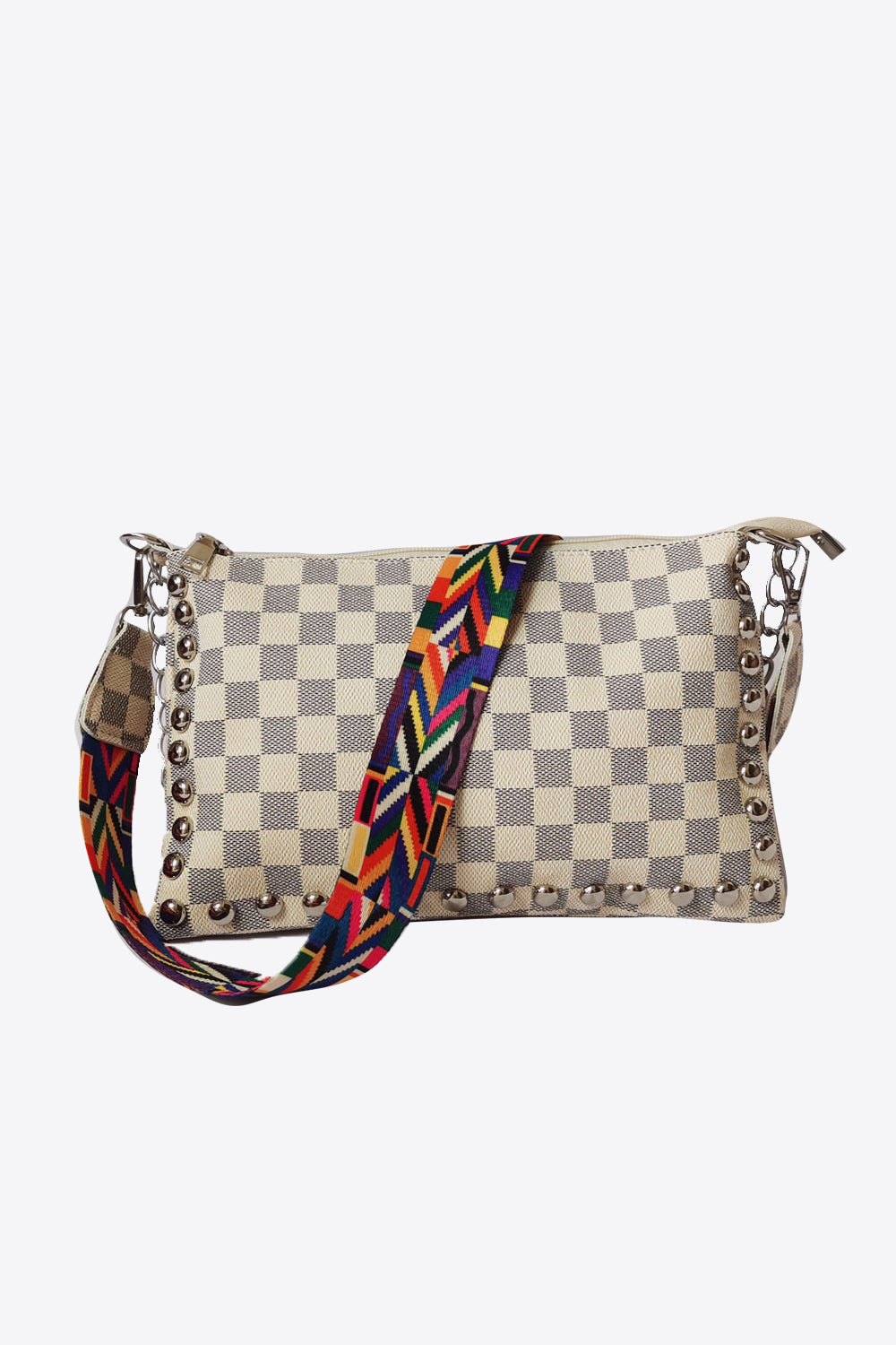 Adored Handbags Adored PU Leather Studded Shoulder Bag