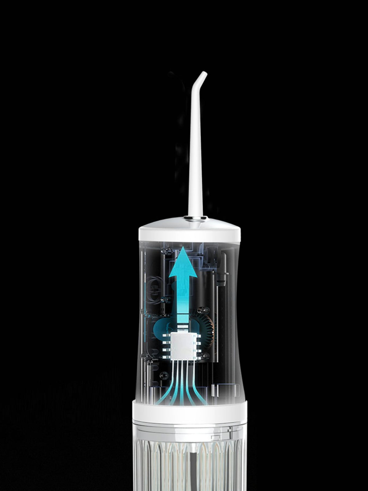 Water flosser being used on teeth