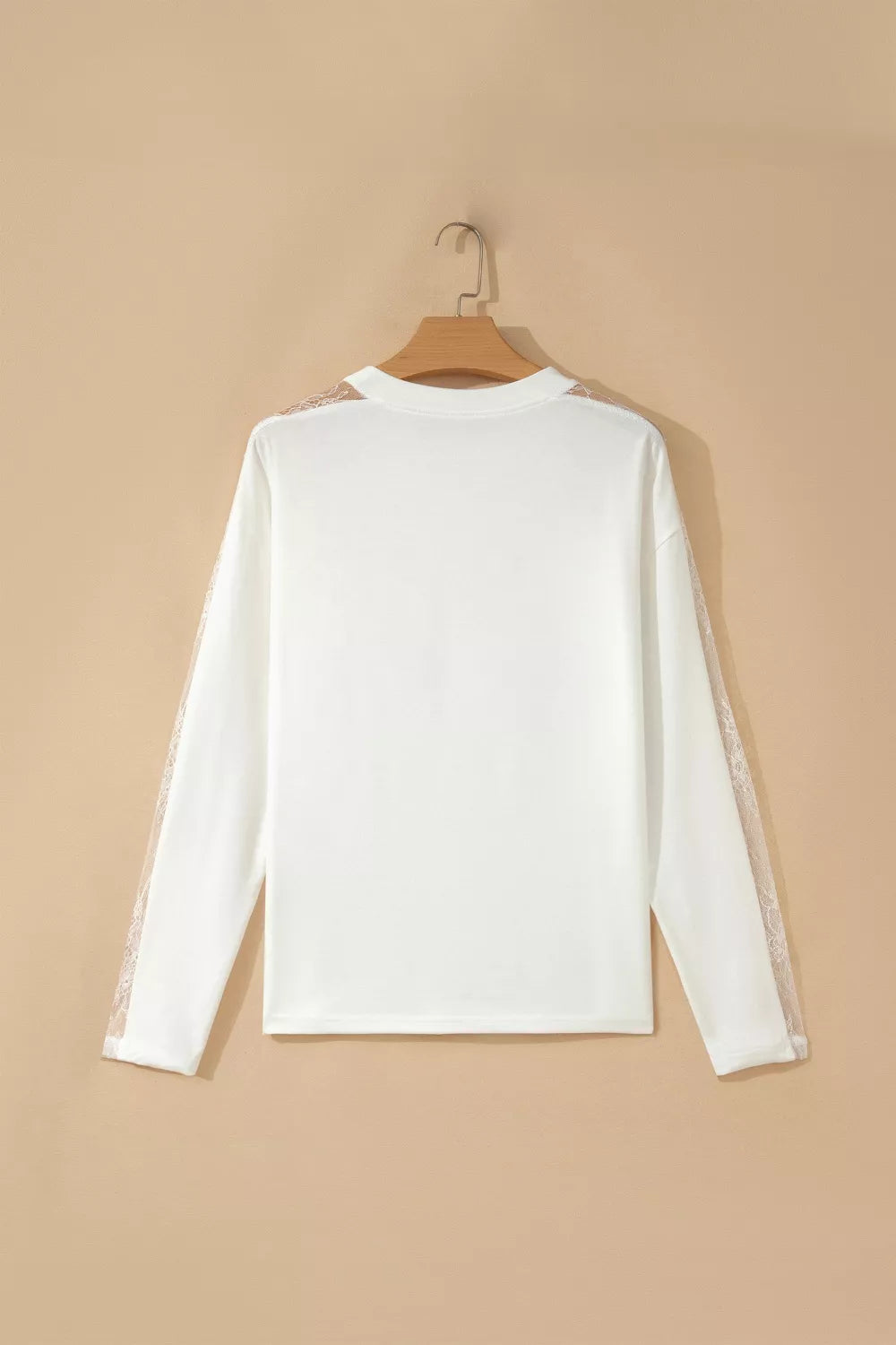 White lace top styled with jeans