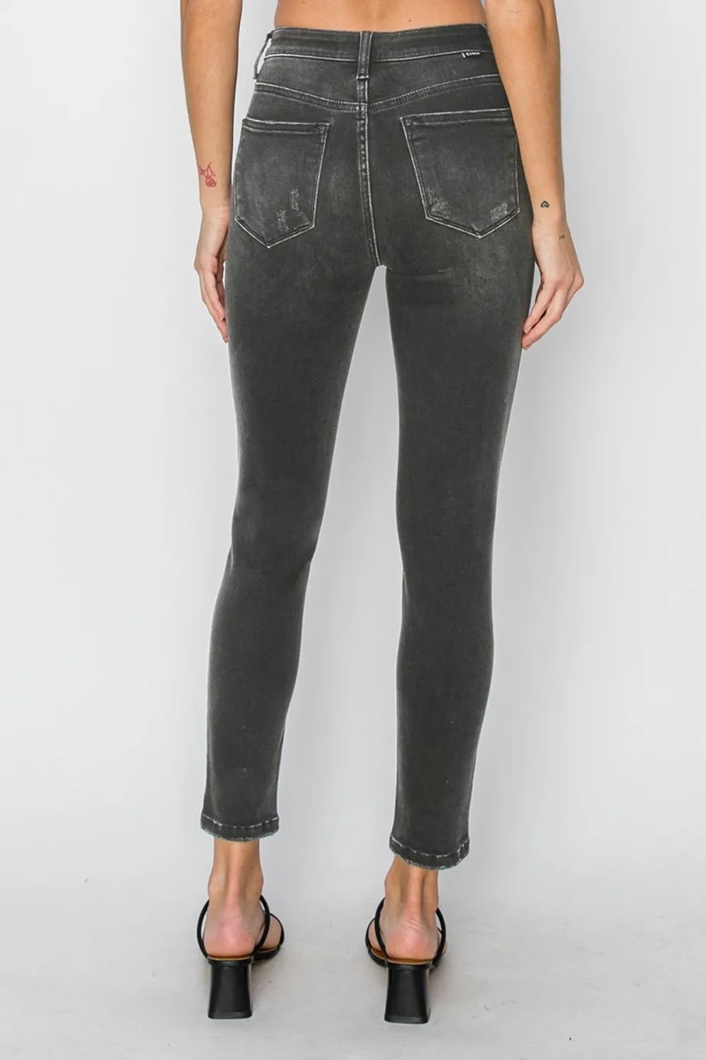 RISEN Full Size High Rise Ankle Skinny Jeans – Stretch Denim - Fashorio