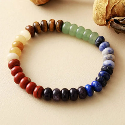 Contrast Natural Stone Bead Bracelet - Fashorio