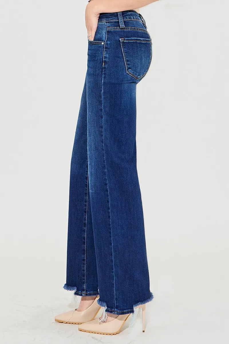 RISEN Full Size Low Rise Wide Leg Jeans Plus Size - Fashorio