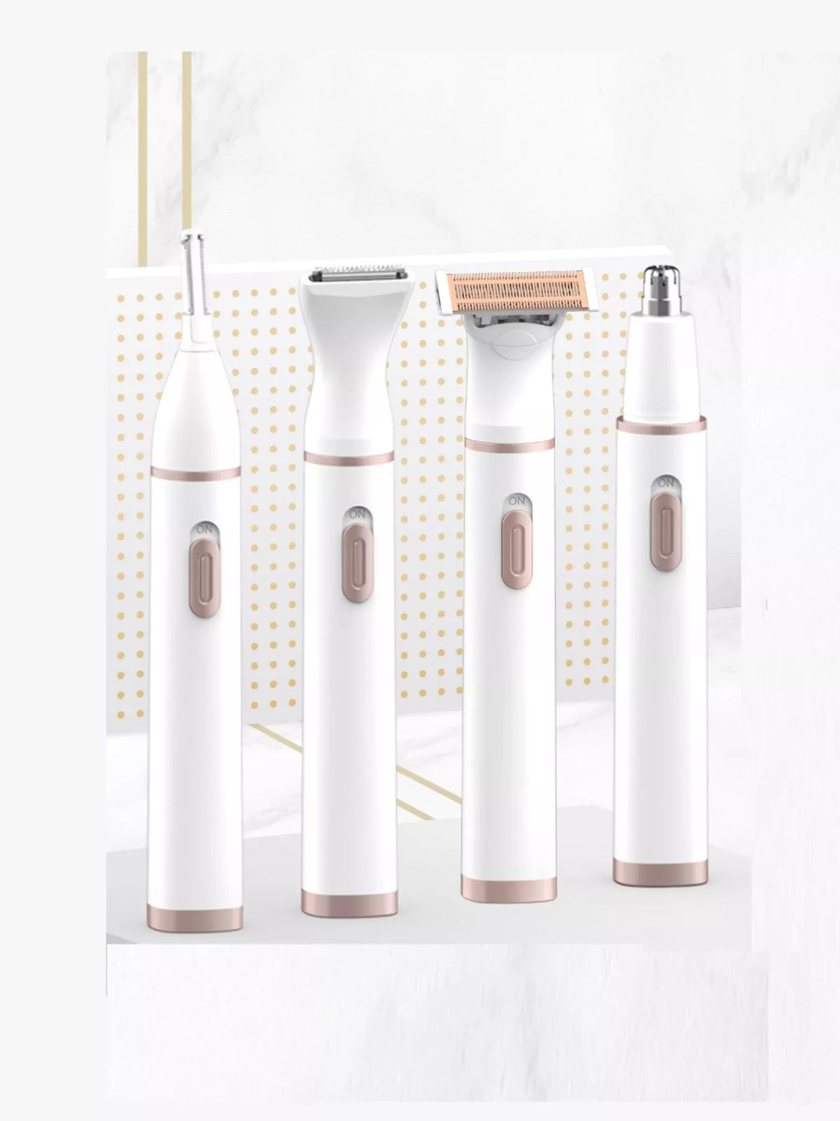 Epilator interchangeable heads close up