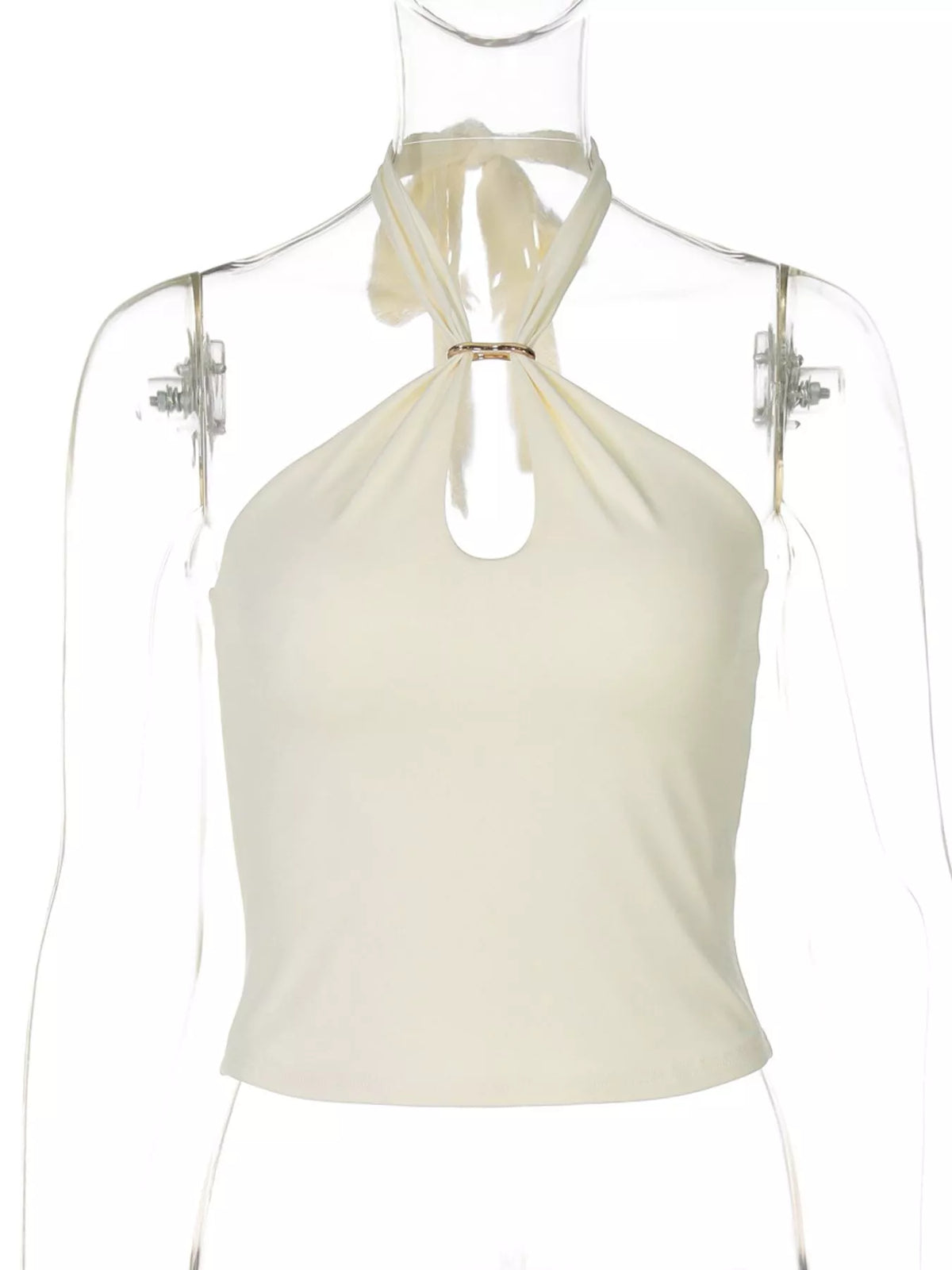 Womens keyhole cami angled view