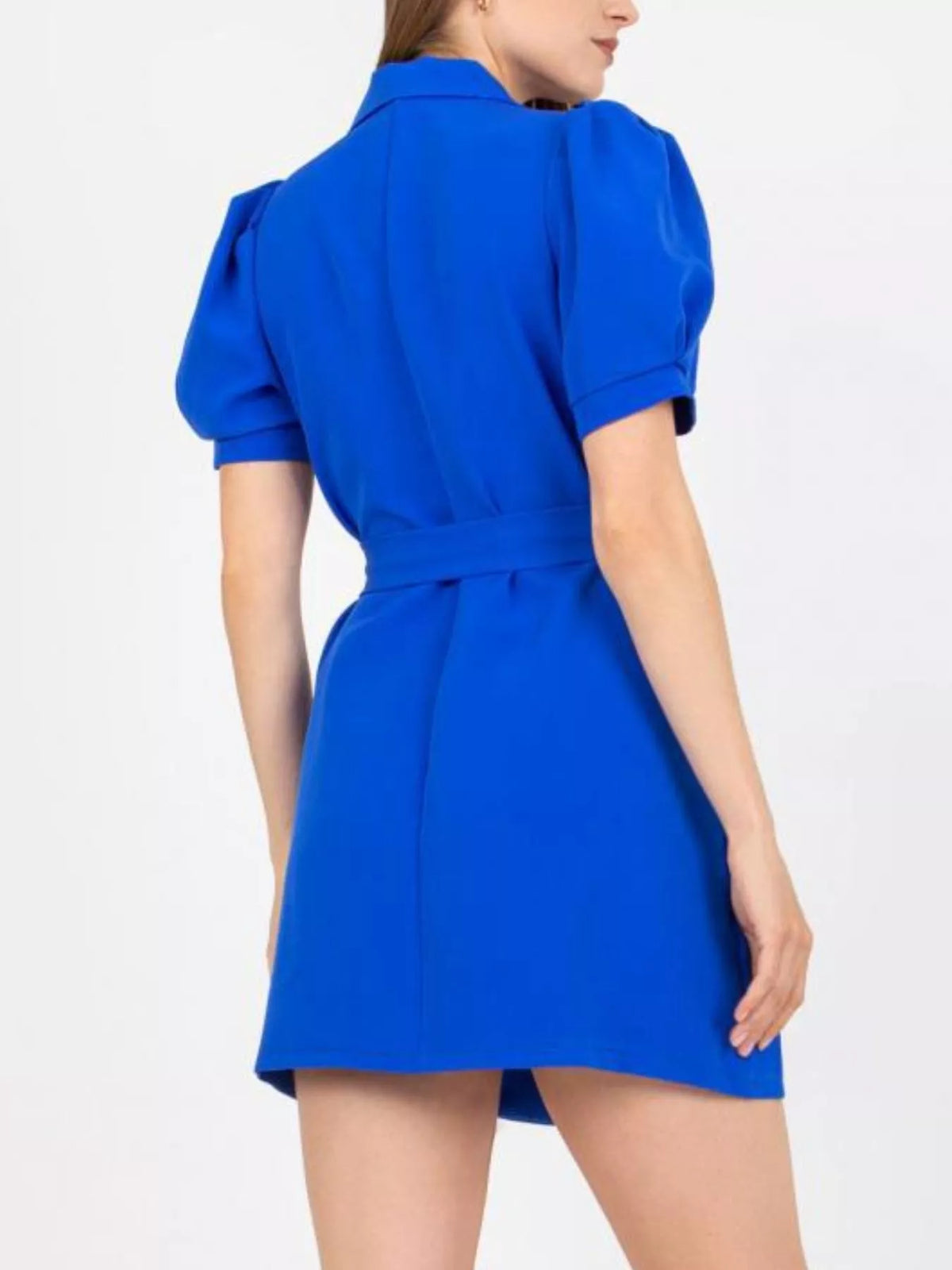 blazer tie waist mini dress side profile