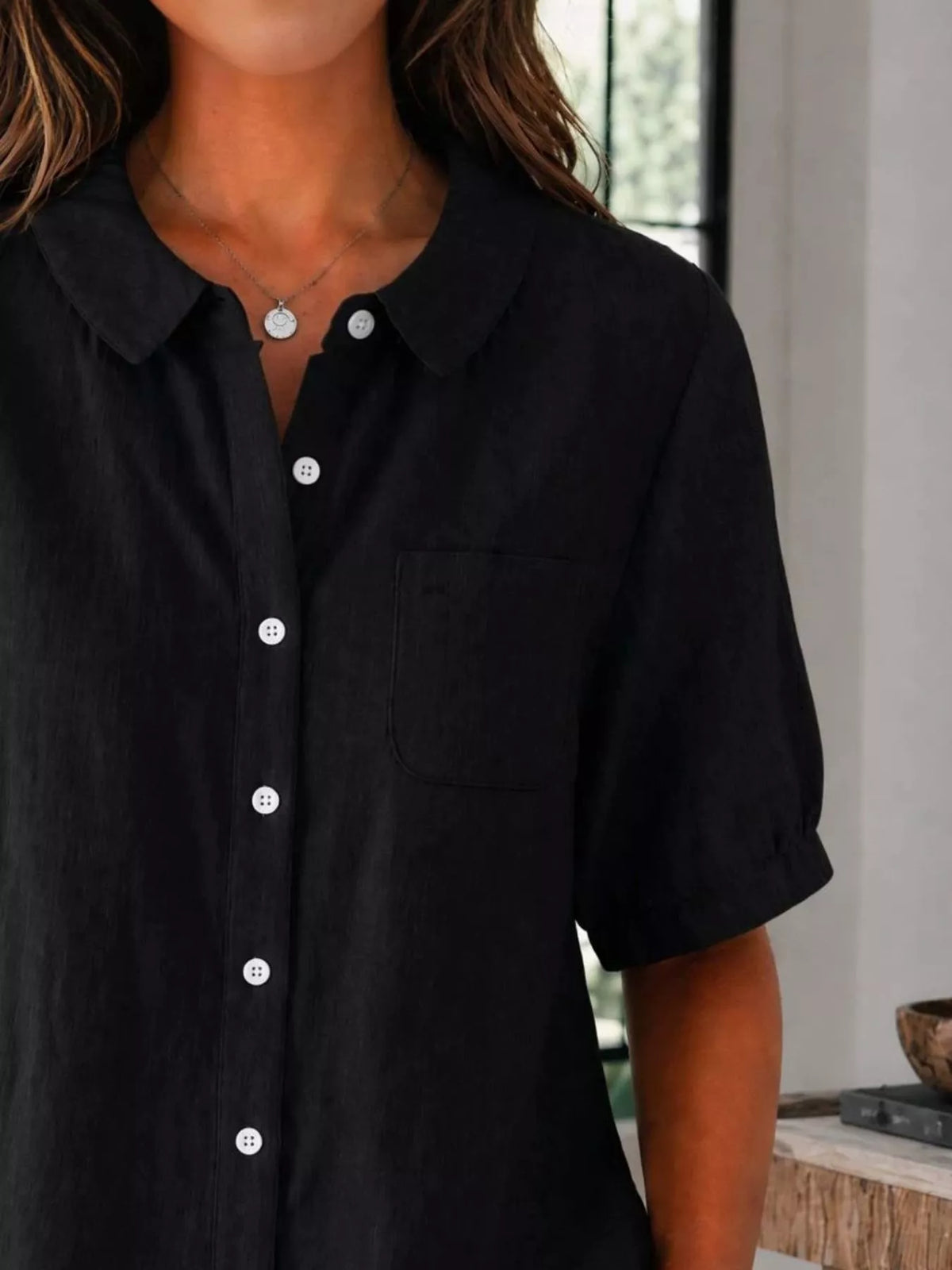 Short sleeve shirt shown in a white colourway