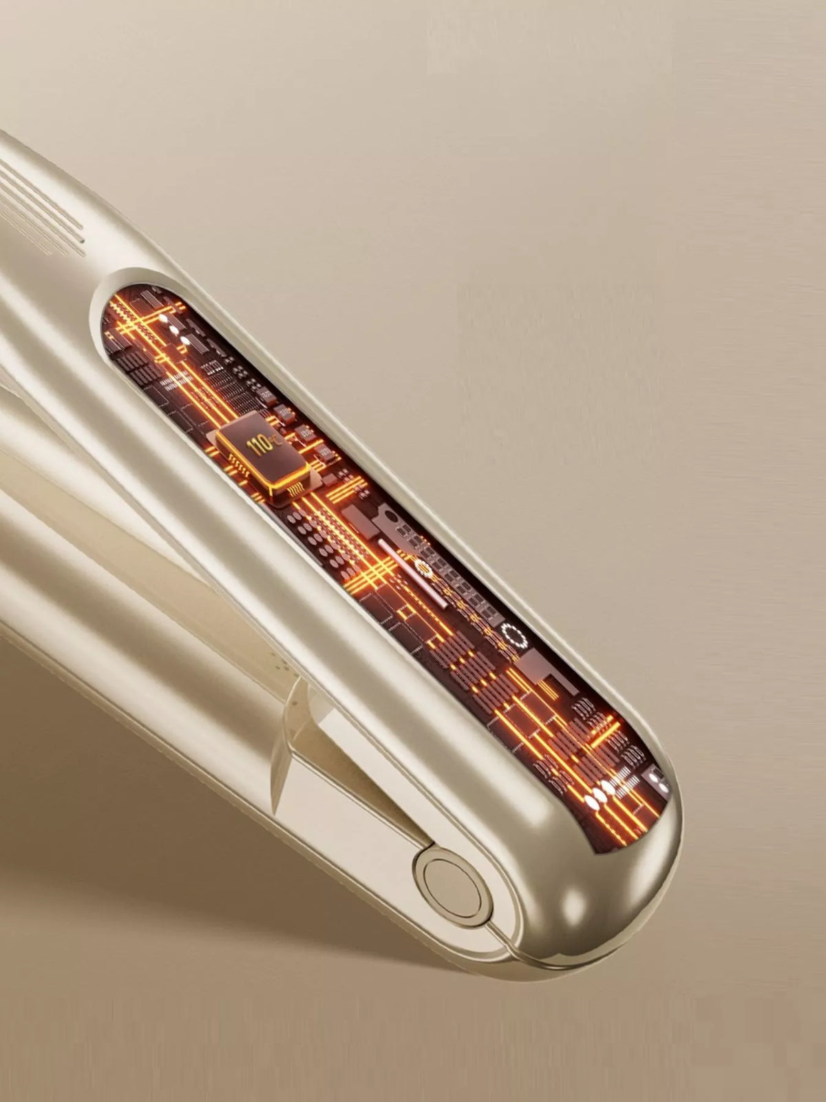 Straightener heating plates closeup