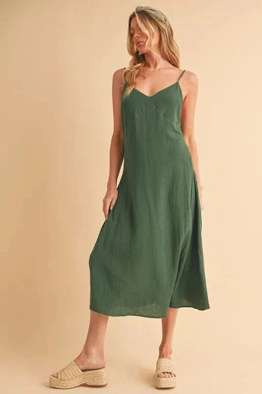 Aemi+Co dresses Aemi+Co Side Button Midi Cami Dress