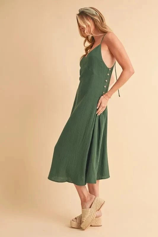 Aemi+Co dresses Aemi+Co Side Button Midi Cami Dress