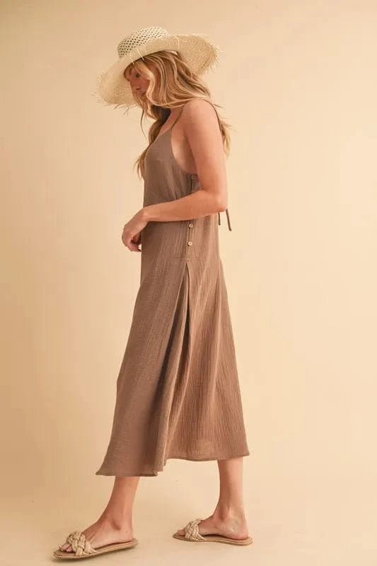 Aemi+Co dresses Aemi+Co Side Button Midi Cami Dress