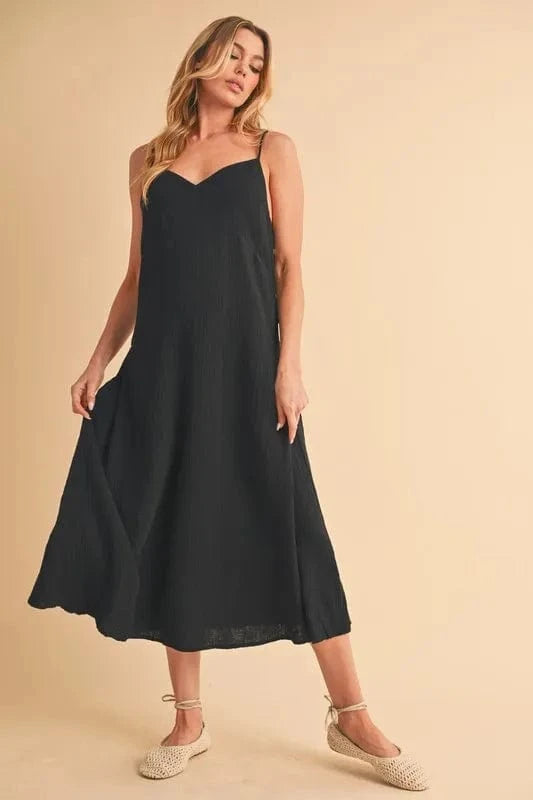 Aemi+Co dresses Aemi+Co Side Button Midi Cami Dress