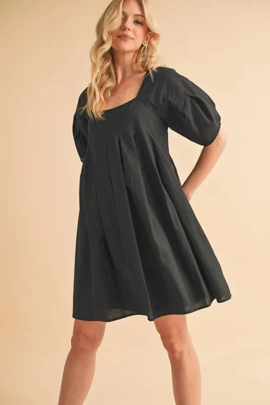 Aemi+Co dresses Aemi + Co Square Neck Babydoll Dress with Pockets