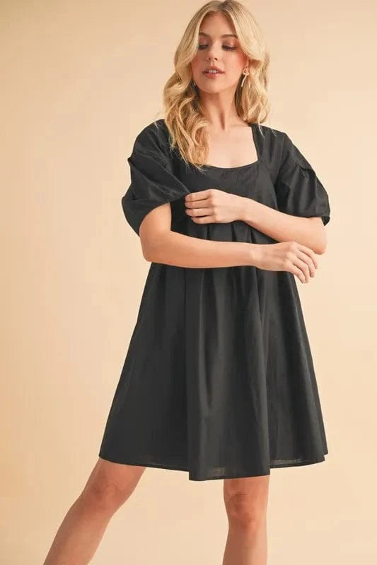 Aemi+Co dresses Aemi + Co Square Neck Babydoll Dress with Pockets