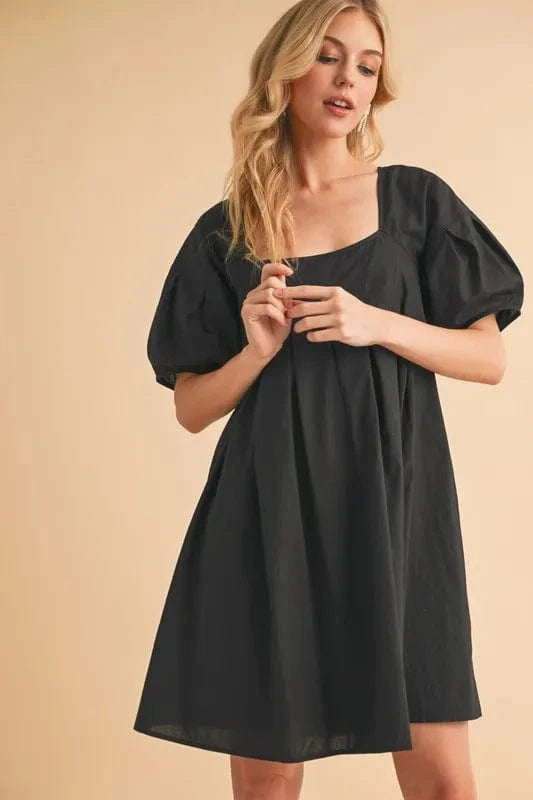 Aemi+Co dresses Aemi + Co Square Neck Babydoll Dress with Pockets