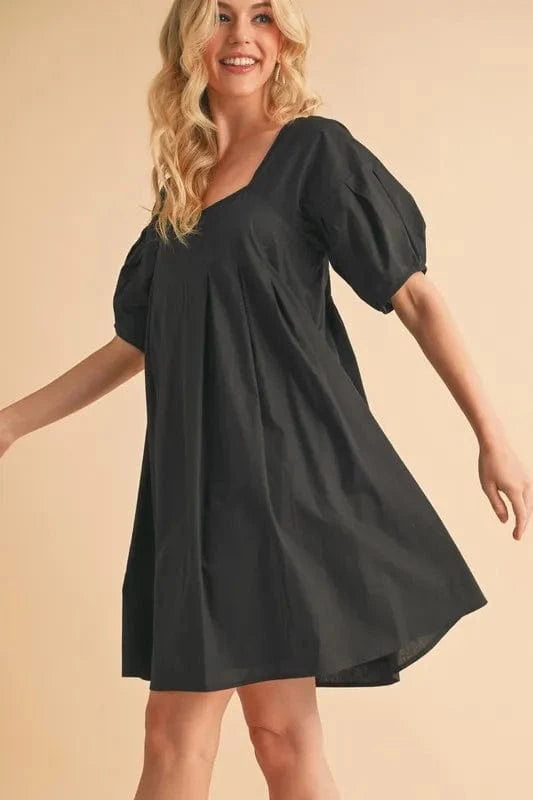Aemi+Co dresses Aemi + Co Square Neck Babydoll Dress with Pockets