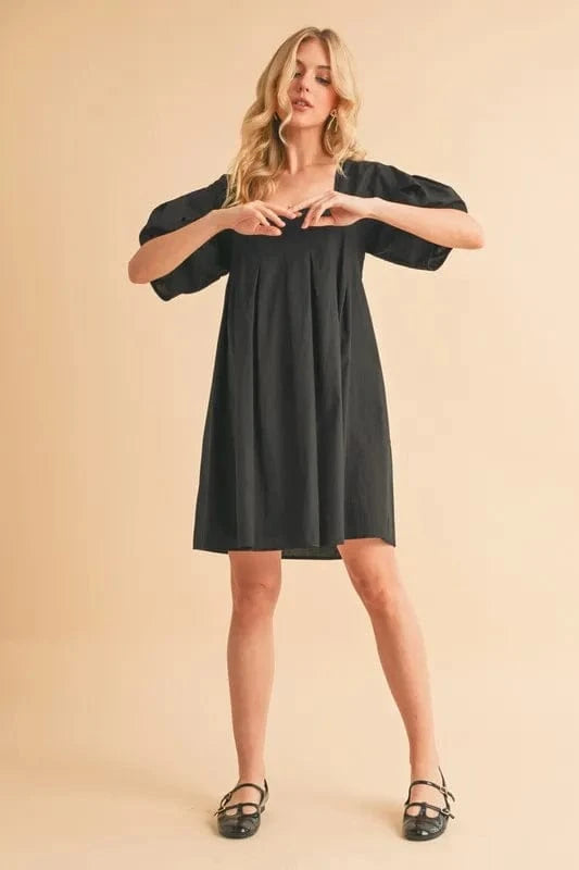 Aemi+Co dresses Aemi + Co Square Neck Babydoll Dress with Pockets