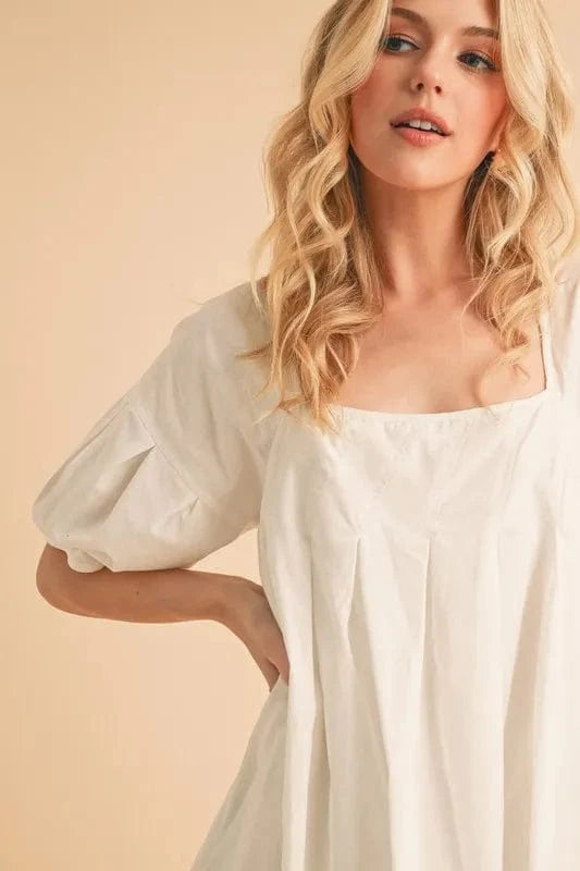 Aemi+Co dresses Aemi + Co Square Neck Babydoll Dress with Pockets