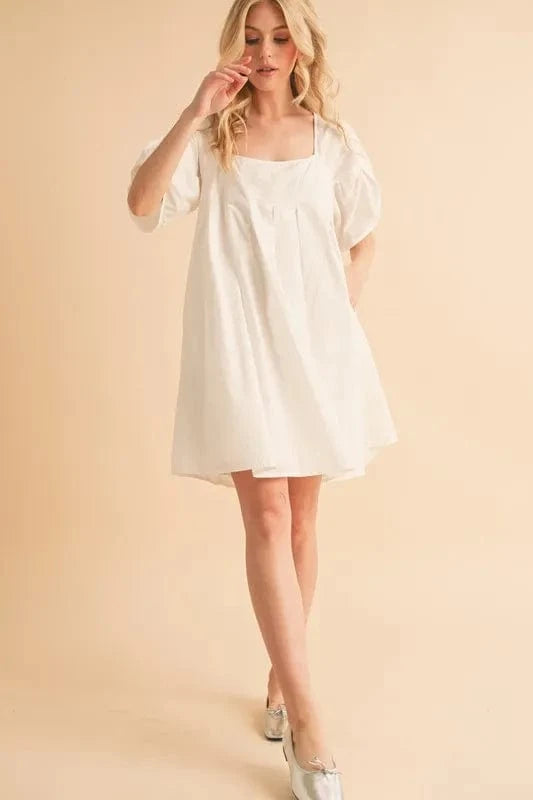 Aemi+Co dresses Aemi + Co Square Neck Babydoll Dress with Pockets