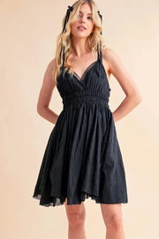 Aemi+Co dresses BLACK / S Aemi+Co Lace Detail Mini Cami Dress