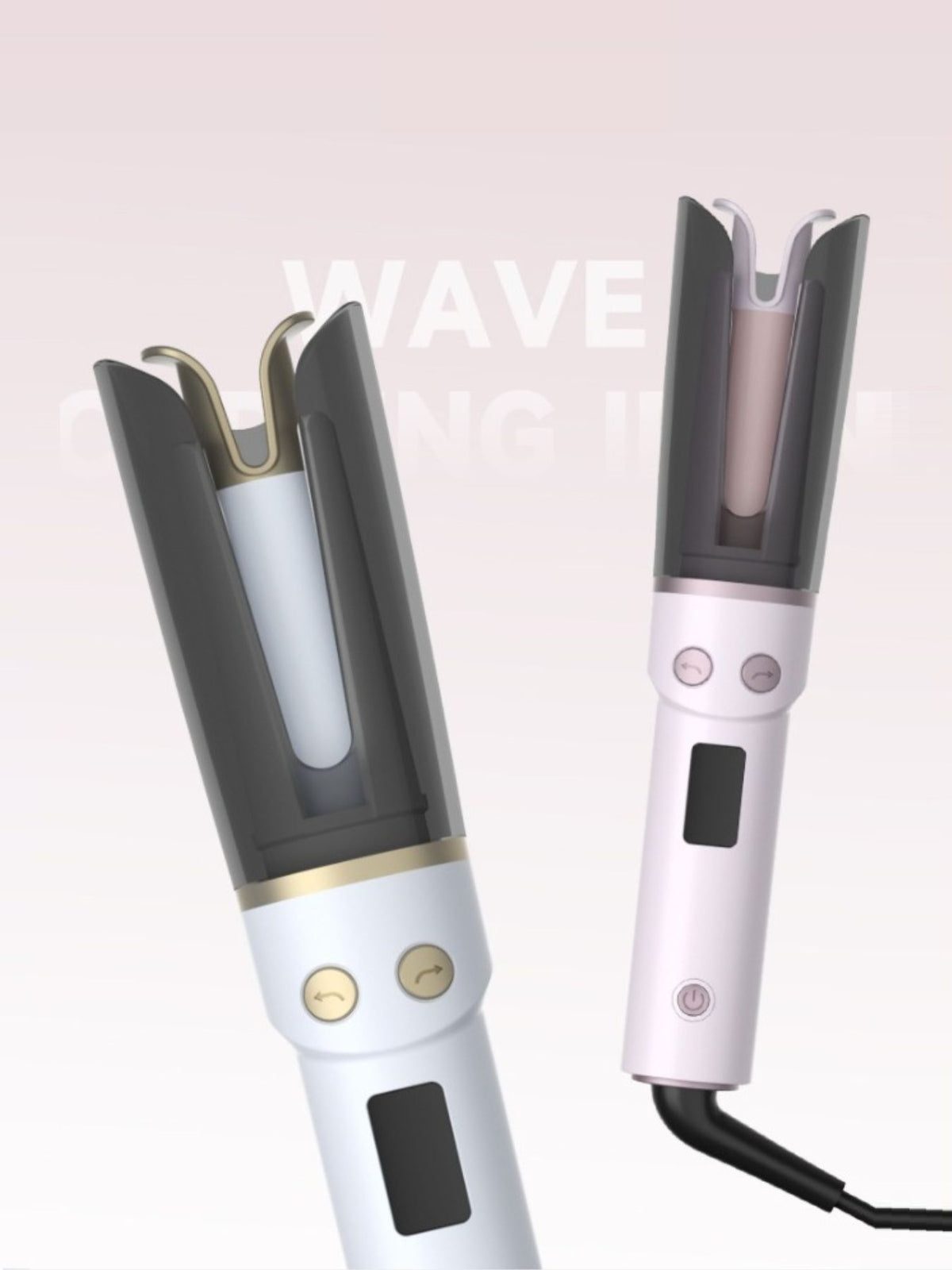 Full view of rotating ceramic curling iron