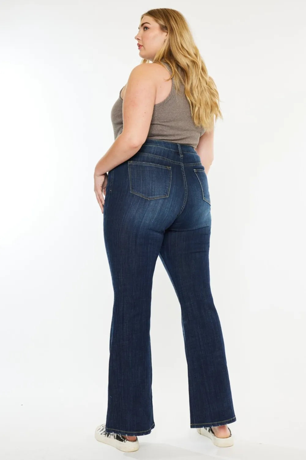 Kancan Full Size Mid Rise Flare Jeans - Fashorio
