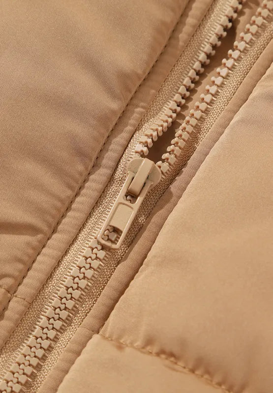 Zip Up Vest Coat with Pockets - Fashorio