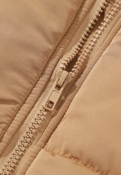 Zip Up Vest Coat with Pockets - Fashorio