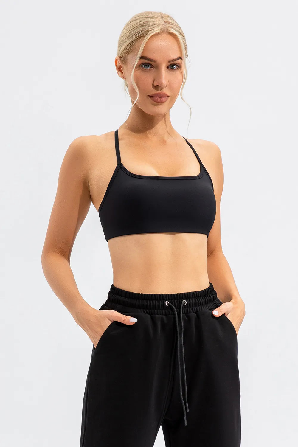 Crisscross Spaghetti Strap Active Cami back detail 21