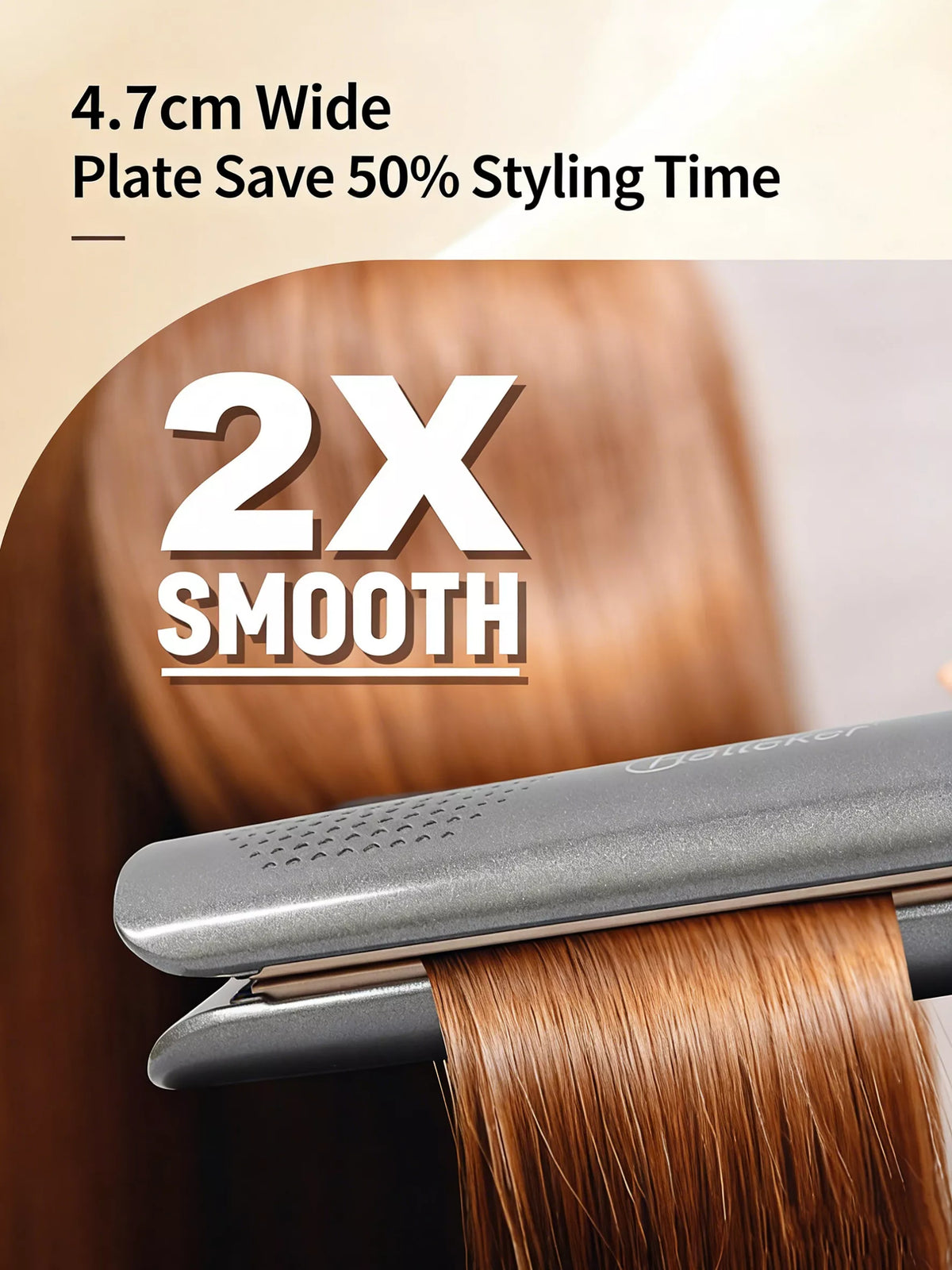 Hair iron side profile view